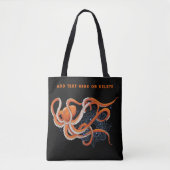 Octopus Orange Mandala Blue Tasche (Vorderseite)