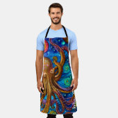 Octopus Ozeane Personalisierte Bezeichnung Schürze (Getragen)