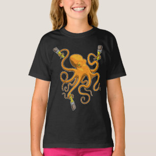 Octopus Painter Paint Paint Painting Painting T-Shirt