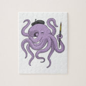 Octopus Painter Pinsel Puzzle (Vertikal)