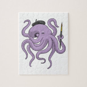 Octopus Painter Pinsel Puzzle
