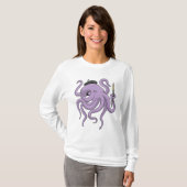 Octopus Painter Pinsel T-Shirt (Vorne ganz)
