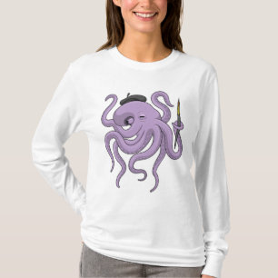 Octopus Painter Pinsel T-Shirt