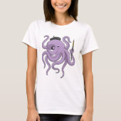Octopus Painter Pinsel T-Shirt (Vorderseite)