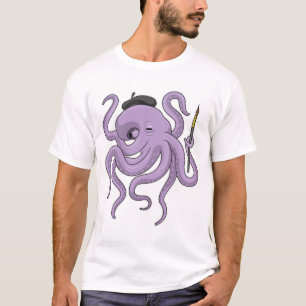 Octopus Painter Pinsel T-Shirt