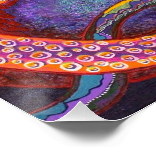 Octopus Painting Poster (Ecke)
