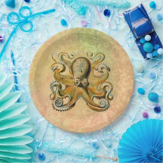 Octopus-Papierplatte Pappteller (Party)