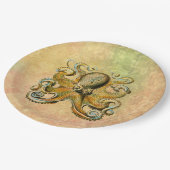 Octopus-Papierplatte Pappteller (Schrägansicht)