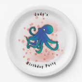 Octopus-Party Pappteller (Vorderseite)