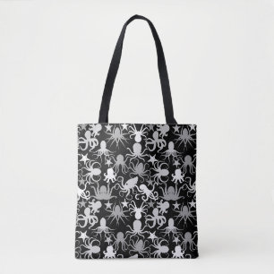 Octopus Pattern.b Black BG Tasche