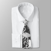 Octopus Pattern.b D Gray BG Krawatte (Gebunden)