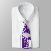 Octopus Pattern.b D Lila BG Krawatte (Gebunden)