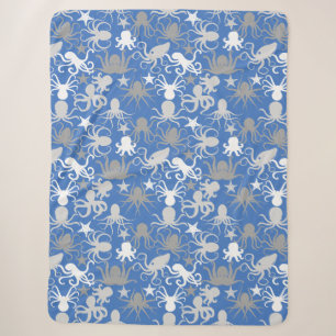 Octopus Pattern.b LBlue BG Sherpadecke