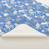 Octopus Pattern.b LBlue BG Sherpadecke (3/4)