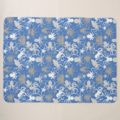 Octopus Pattern.b LBlue BG Sherpadecke (Vorderseite (Horizontal))