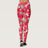 Octopus Pattern.b Red BG Leggings (Rückseite)
