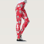 Octopus Pattern.b Red BG Leggings (Rechts)