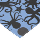 Octopus Pattern.w Blue BG Tischdecke (Schrägansicht)