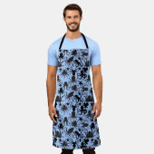 Octopus Pattern.w LBlue BG Schürze (Getragen)