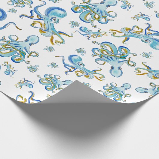 Octopus Pattern Wrapping Paper Geschenkpapier (Ecke)