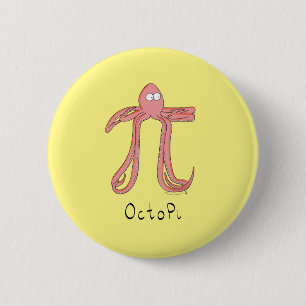 Octopus Pi Symbol Math Lehrer Funny Button
