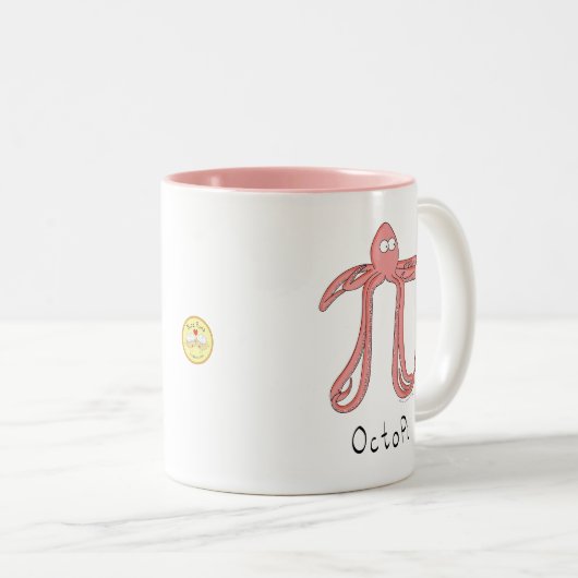 Octopus Pi Symbol Math Lehrer Funny Zweifarbige Tasse (VorderseiteRechts)