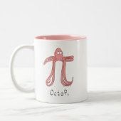 Octopus Pi Symbol Math Lehrer Funny Zweifarbige Tasse (Links)