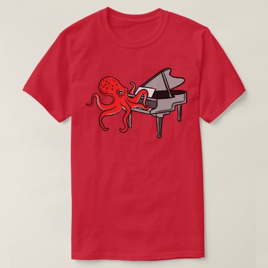 Octopus Piano T-Shirt (Design vorne)