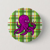 Octopus Piper Musical Instrument Illustration Button (Vorderseite)