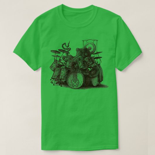 Octopus Playing Drums Art Drummer Drumming Musicia T-Shirt (Design vorne)