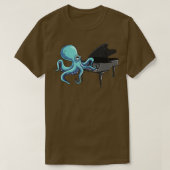 Octopus Playing Piano Squid T-Shirt (Design vorne)