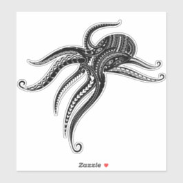 OCTOPUS POLYNESIAN TRIBAL Blank Aufkleber