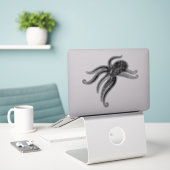 OCTOPUS POLYNESIAN TRIBAL Blank Aufkleber (Laptop auf Schreibtisch)