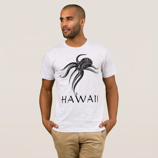 OCTOPUS POLYNESIAN TRIBAL HAWAII Blank T-Shirt (Vorne ganz)