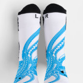 OCTOPUS POLYNESIAN TRIBAL HAWAII INSELN LtBlue Socken (Oben)