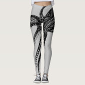 OCTOPUS POLYNESIAN TRIBAL HAWAII ISLANDS Blk Leggings (Vorderseite)