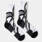 OCTOPUS POLYNESIAN TRIBAL HAWAII ISLANDS Blk Socken (Rechts)