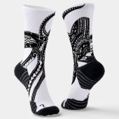OCTOPUS POLYNESIAN TRIBAL HAWAII ISLANDS Blk Socken (Gewinkelt)