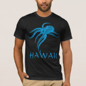 OCTOPUS POLYNESIAN TRIBAL HAWAII LtBlue T-Shirt (Vorderseite)