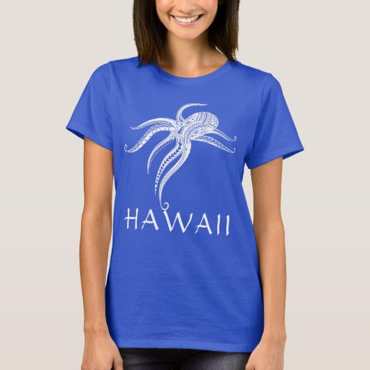 OCTOPUS POLYNESIAN TRIBAL HAWAII Was T-Shirt (Vorderseite)