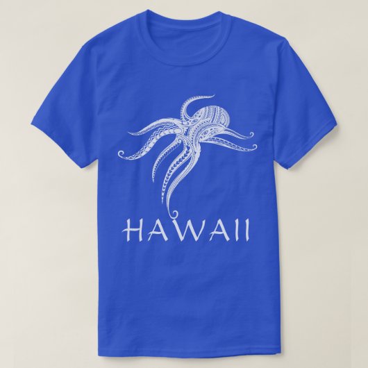 OCTOPUS POLYNESIAN TRIBAL HAWAII Was T-Shirt (Design vorne)