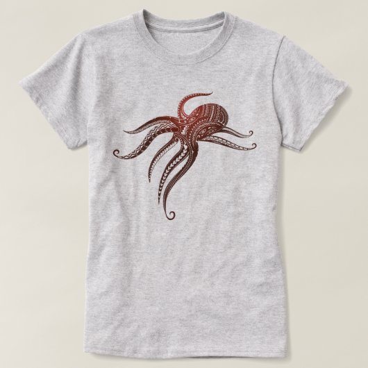 OCTOPUS POLYNESIAN TRIBAL T-Shirt (Design vorne)