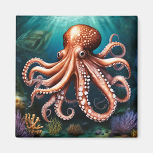 Octopus Portrait Magnet