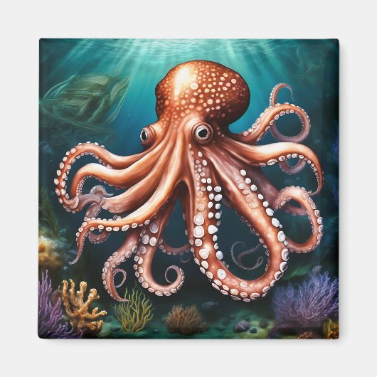 Octopus Portrait Magnet (Vorne)