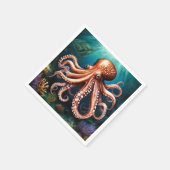 Octopus Portrait Serviette (Ecke)