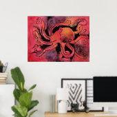 Octopus Poster (Heimbüro)