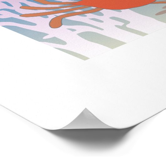 Octopus Poster 25x25 (Ecke)