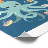 Octopus Poster Print (Ecke)