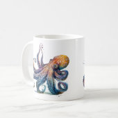 Octopus Print Coffee Tasse (Vorderseite Links)