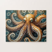 Octopus Puzzle Art Easy Hirn Art Puzzle Foto Puz (Horizontal)